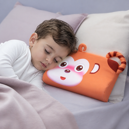 Cuscino Ergonomico Rilassante per Bambini con Federa a Motivi di Animali Cartone Animato