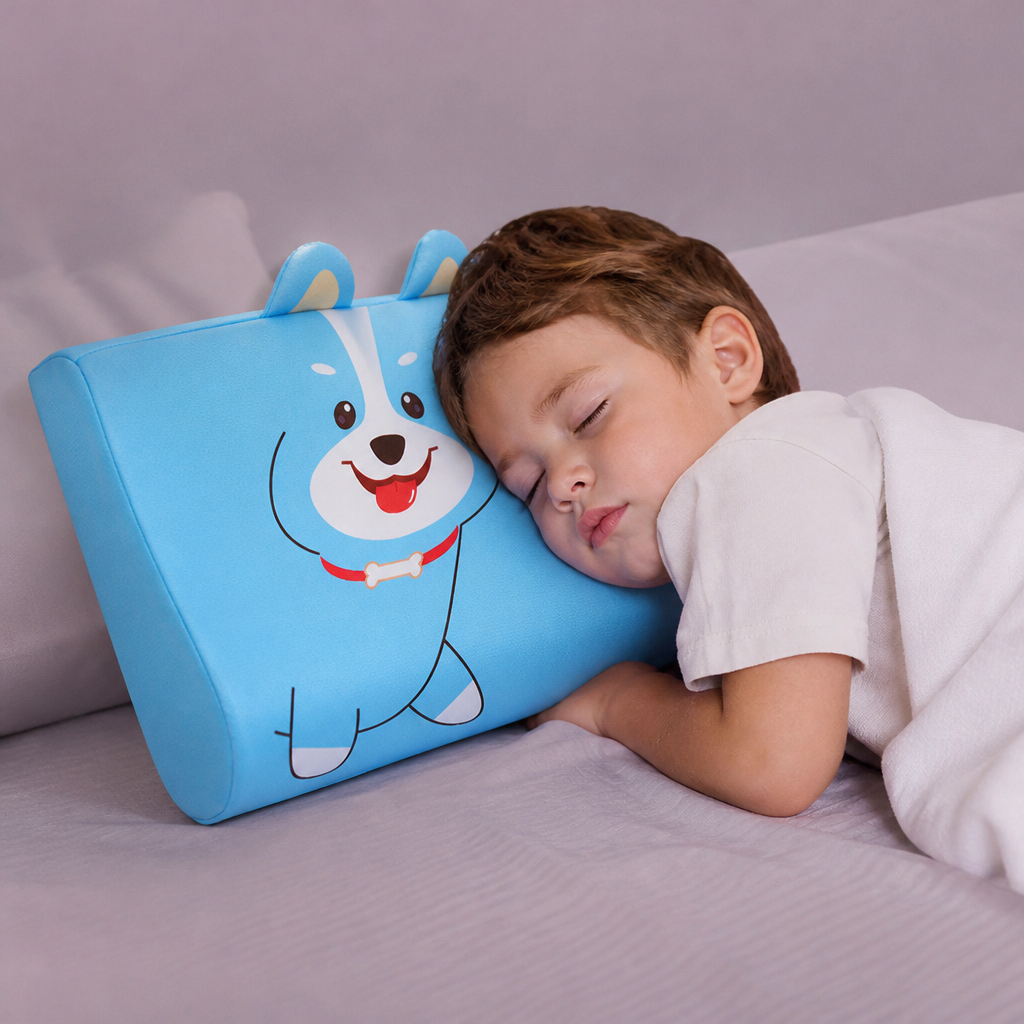 Cuscino Ergonomico Rilassante per Bambini con Federa a Motivi di Animali Cartone Animato