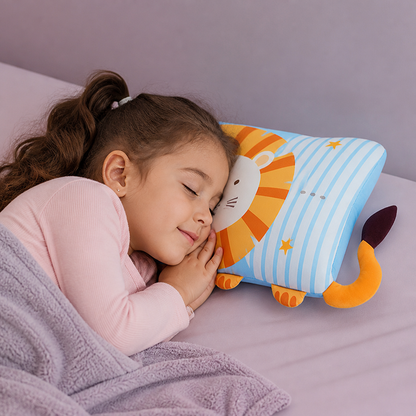 Cuscino Ergonomico Rilassante per Bambini con Federa a Motivi di Animali Cartone Animato