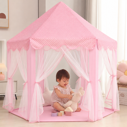 Tenda da gioco a forma di castello da principessa per interni ed esterni