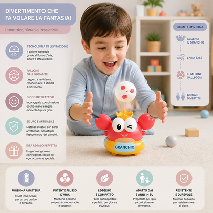 Giocattolo Elettrico a Forma di Granchio Galleggiante per Bambini