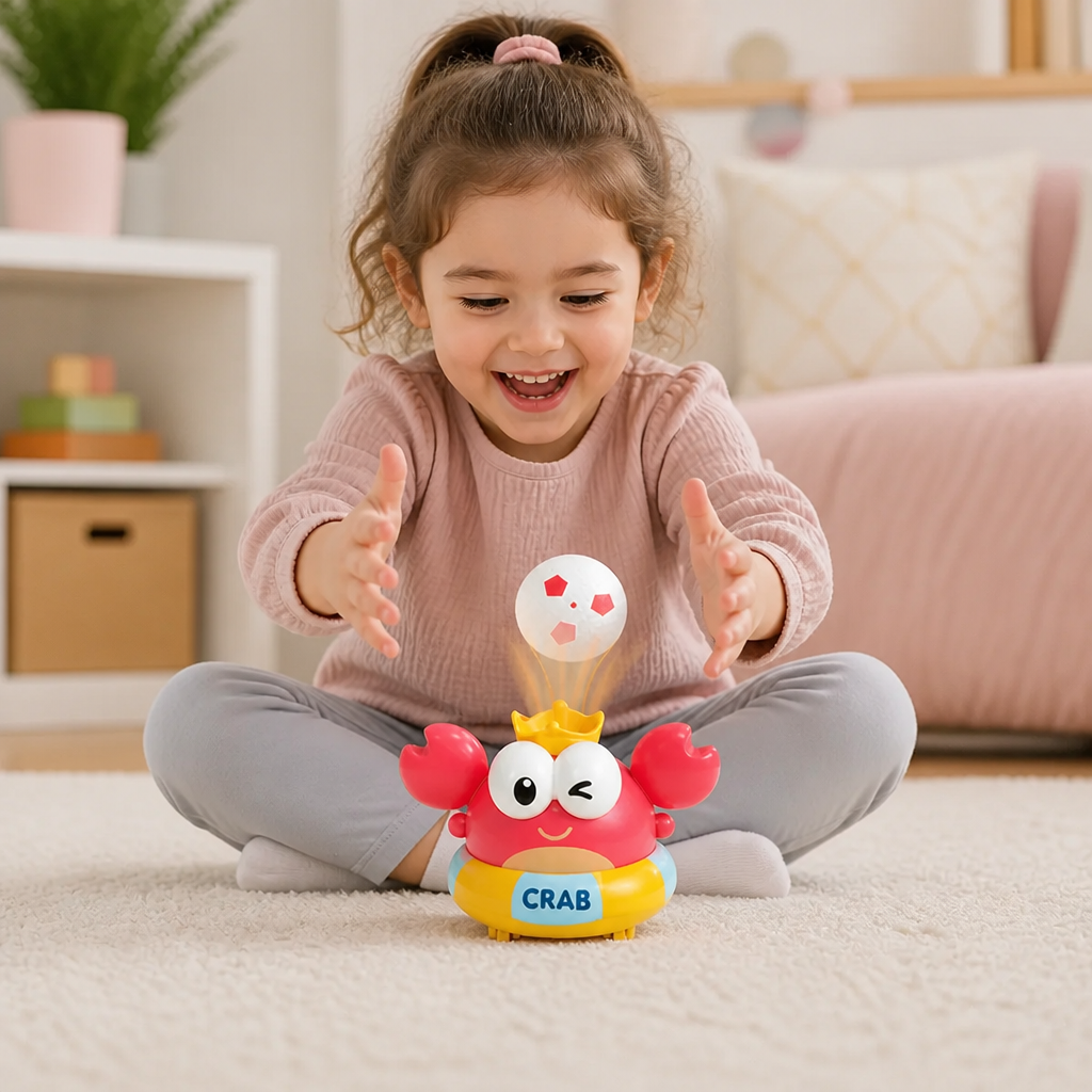 Giocattolo Elettrico a Forma di Granchio Galleggiante per Bambini