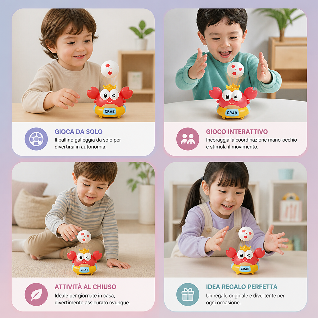 Giocattolo Elettrico a Forma di Granchio Galleggiante per Bambini