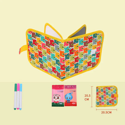 Libro da disegno riutilizzabile per bambini | Blocco scarabocchi cancellabile per l' apprendimento creativo a casa e in viaggio