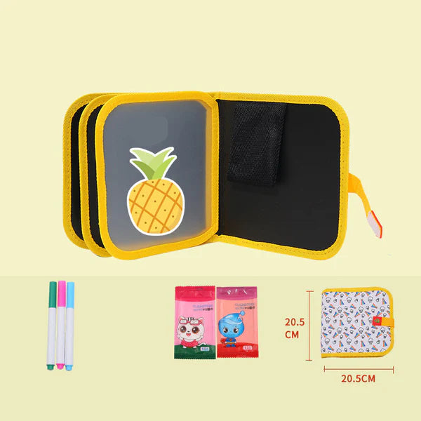 Libro da disegno riutilizzabile per bambini | Blocco scarabocchi cancellabile per l' apprendimento creativo a casa e in viaggio