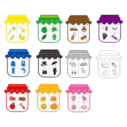 Giocattolo magnetico per bambini | Divertente gioco di abbinamento dei colori per l' apprendimento di oggetti, forme e vocabolario quotidiano