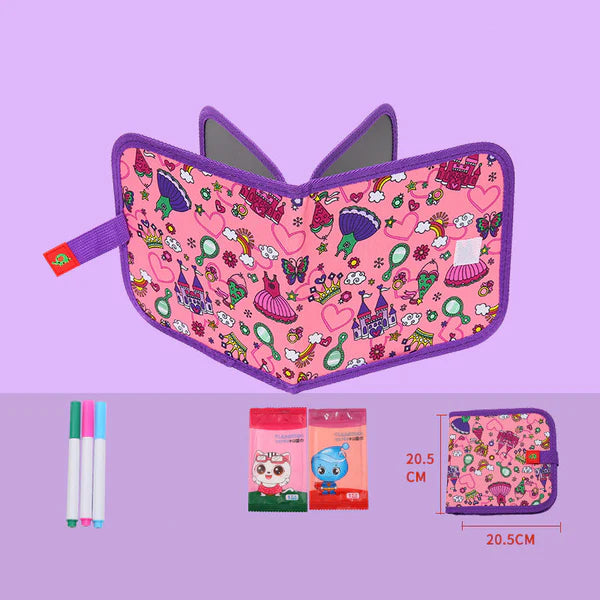 Libro da disegno riutilizzabile per bambini | Blocco scarabocchi cancellabile per l' apprendimento creativo a casa e in viaggio