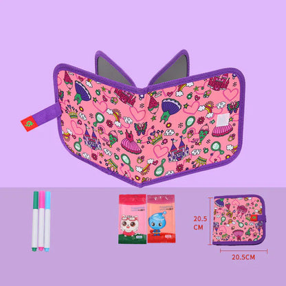 Libro da disegno riutilizzabile per bambini | Blocco scarabocchi cancellabile per l' apprendimento creativo a casa e in viaggio