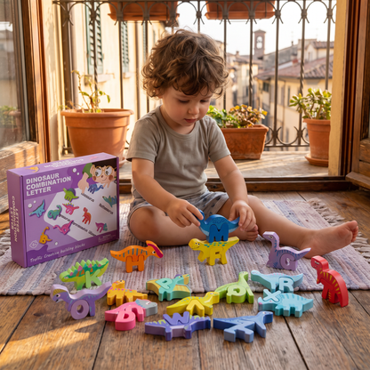 Set di 52 Blocchi 3D con Alfabeto Montessori