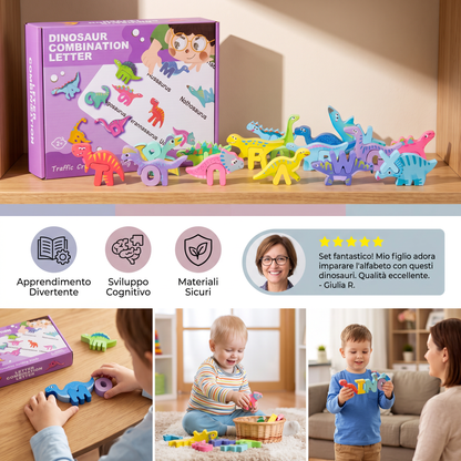 Set di 52 Blocchi 3D con Alfabeto Montessori