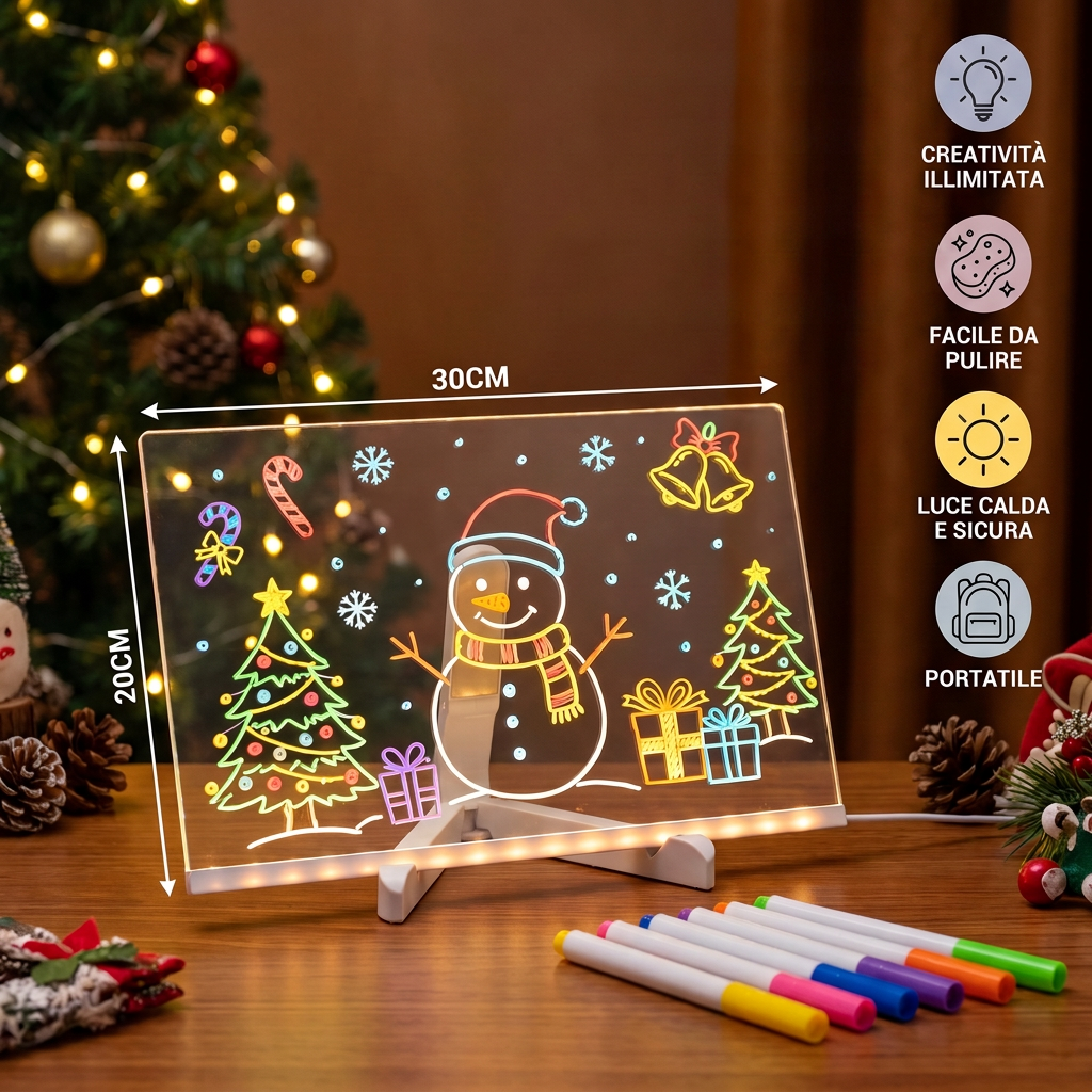 Tavoletta da Disegno Luminosa a LED per Bambini