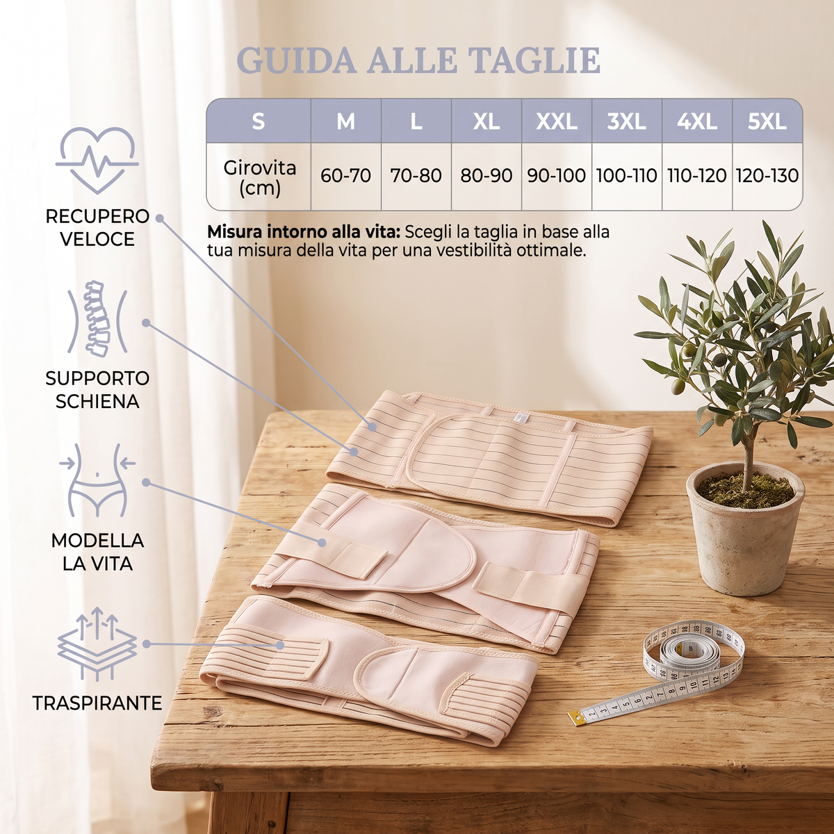 Supporto Addominale 3-in-1 e Fascia Post-Parto per il Recupero