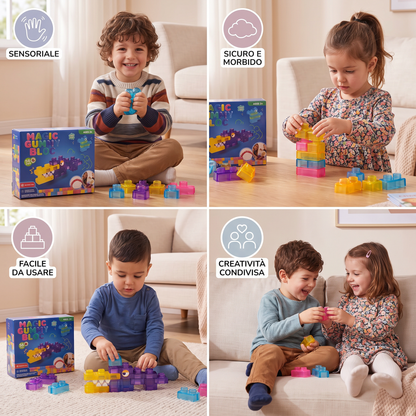 Blocchi da Costruzione Squishy Morbidi e Gelatinosi per Bambini – Sicuri e Morbidi
