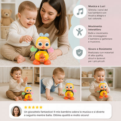 Giocattolo Musicale a Forma di Ape Danzante con Luci e Musica