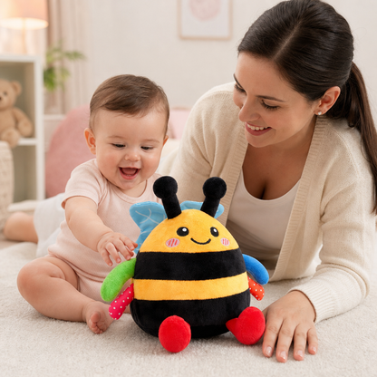 Ape di peluche musicale interattiva per il gioco a pancia in giù