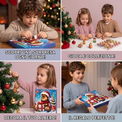 Calendario dell’Avvento natalizio con capibara da 24 giorni – 24 adorabili mini figure