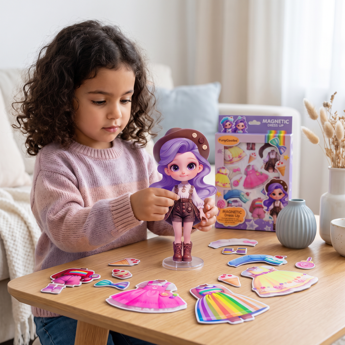 Set di bambole magnetiche da vestire con abiti intercambiabili