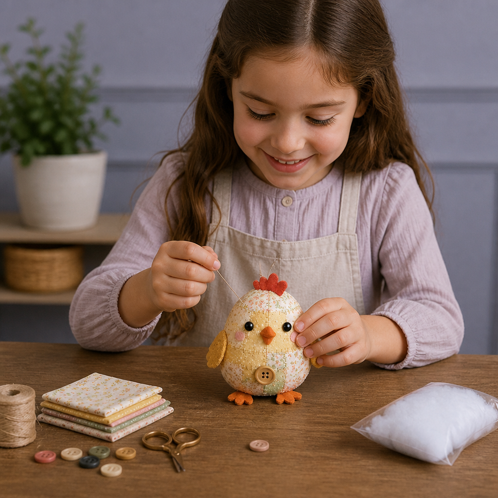 Kit da Cucito Animali DIY – Set per Ornamenti in Tessuto Fatti a Mano