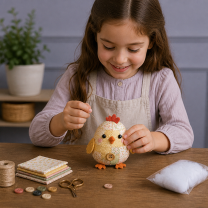 Kit da Cucito Animali DIY – Set per Ornamenti in Tessuto Fatti a Mano