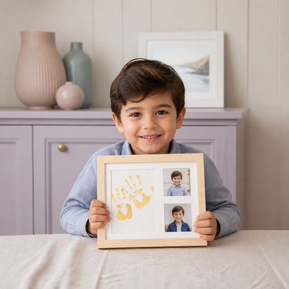 Kit fai da te per bambini con cornice ricordo per impronta della mano – impronta e portafoto