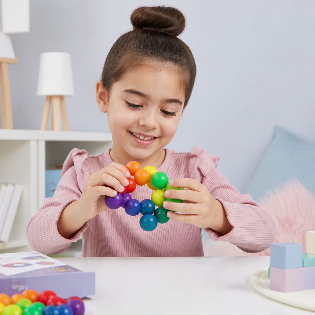 Set di costruzioni 3D con palline colorate – giocattolo educativo creativo per bambini per sviluppare la motricità fine