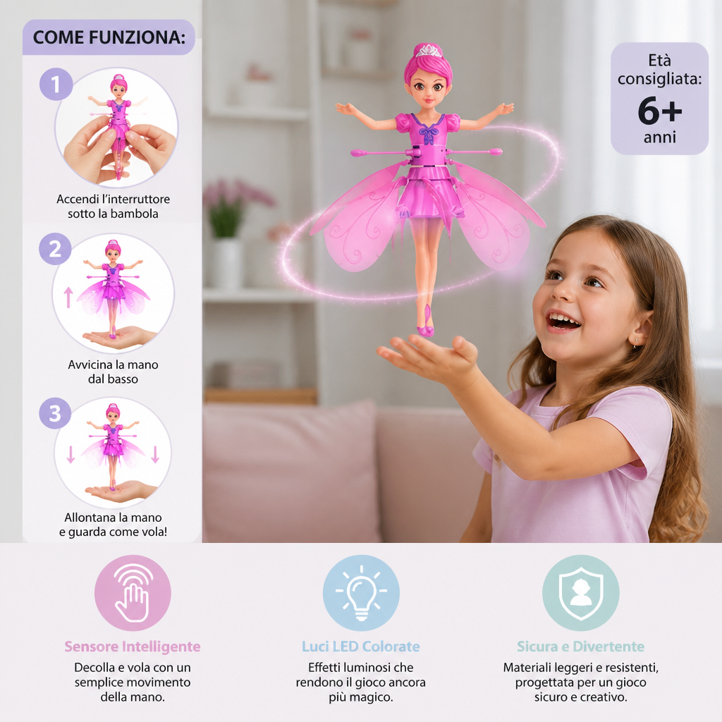 Giocattolo per Bambini Fata Magica Volante