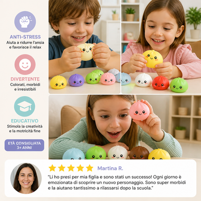 Calendario dell’Avvento con Dumpling Squishy e Misteriose Sorprese Fidget