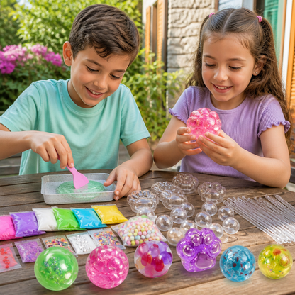 Kit Fai-da-Te per Palline Antistress per Bambini – Crea le Tue Palline Sensoriali Morbide Squishy