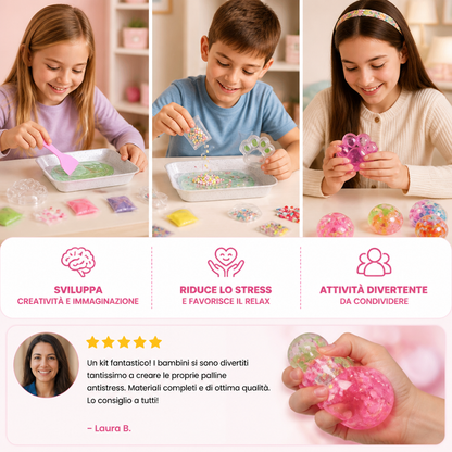 Kit Fai-da-Te per Palline Antistress per Bambini – Crea le Tue Palline Sensoriali Morbide Squishy