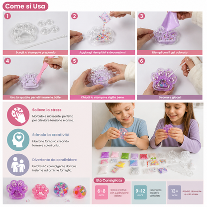 Kit Fai-da-Te per Palline Antistress per Bambini – Crea le Tue Palline Sensoriali Morbide Squishy