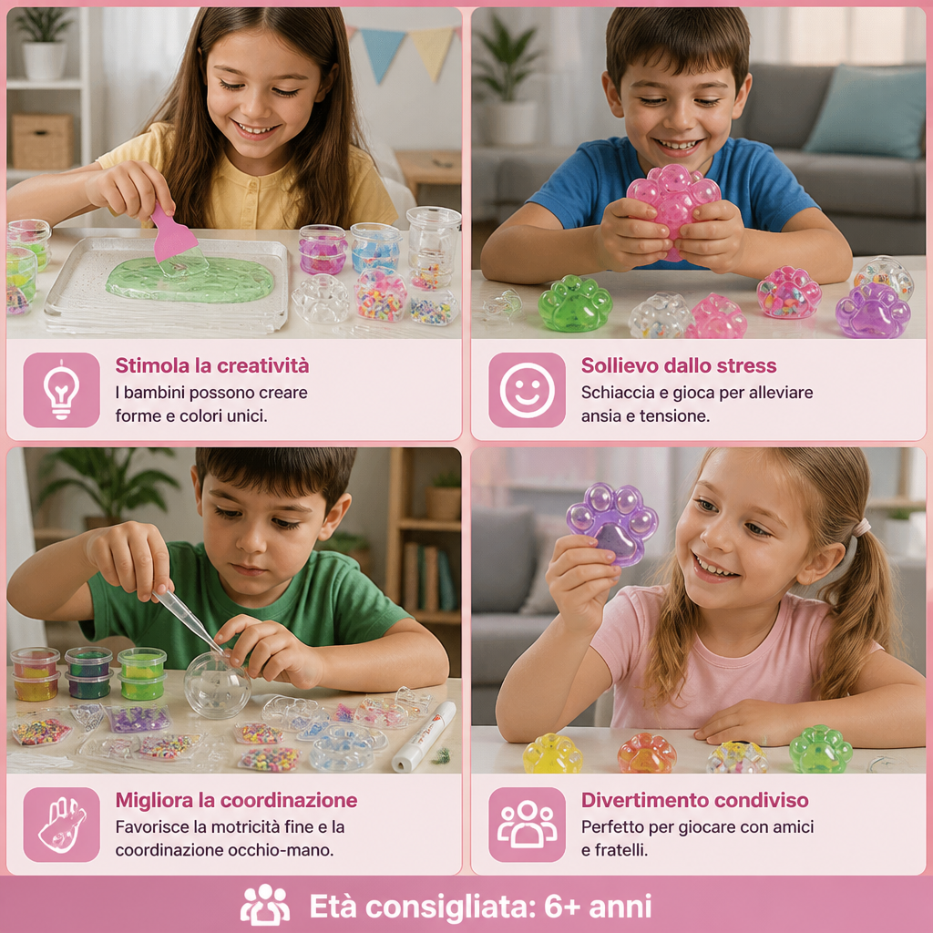 Kit Fai-da-Te per Palline Antistress per Bambini – Crea le Tue Palline Sensoriali Morbide Squishy