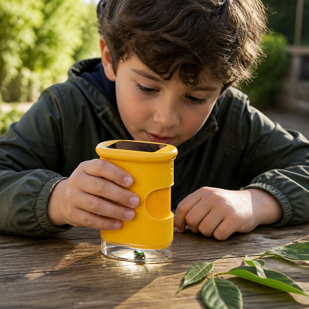 Microscopio e Telescopio Digitale 2-in-1 per Bambini con Fotocamera per Foto e Video