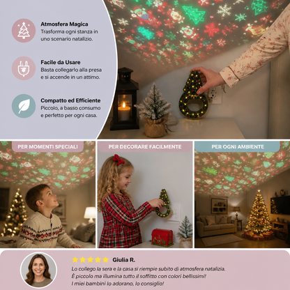Lampada proiettore a forma di albero di Natale