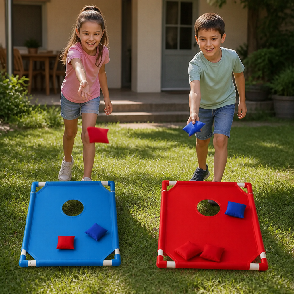 Gioco del lancio dei sacchetti bicolore per bambini – per interni ed esterni