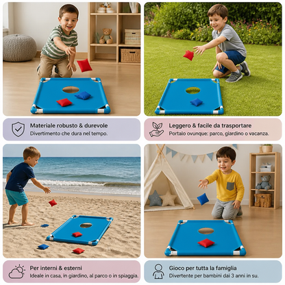 Gioco del lancio dei sacchetti bicolore per bambini – per interni ed esterni