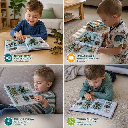 Libro Enciclopedico Interattivo Parlante sui Dinosauri