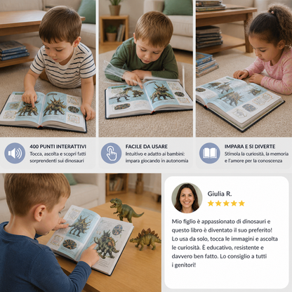 Libro Enciclopedico Interattivo Parlante sui Dinosauri