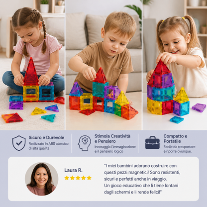 Set da viaggio sicuro con mini tessere magnetiche e custodia compatta per la conservazione