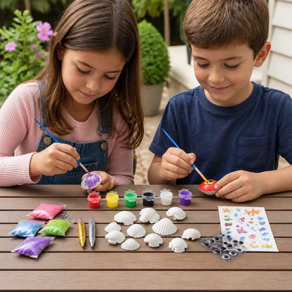 Kit per dipingere e decorare conchiglie fosforescenti