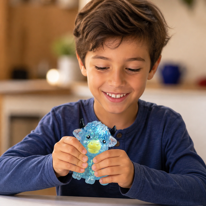 Mini Squishy Antistress a Forma di Mucca Highland
