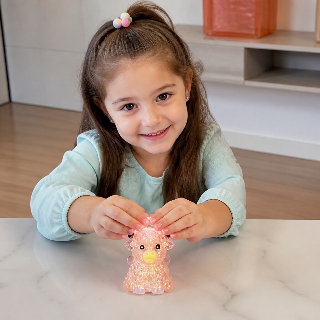 Mini Squishy Antistress a Forma di Mucca Highland