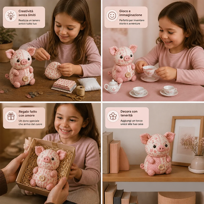 Kit da Cucito Animali DIY – Set per Ornamenti in Tessuto Fatti a Mano