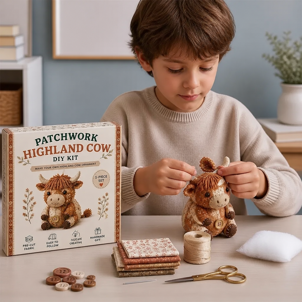 Kit da Cucito Animali DIY – Set per Ornamenti in Tessuto Fatti a Mano