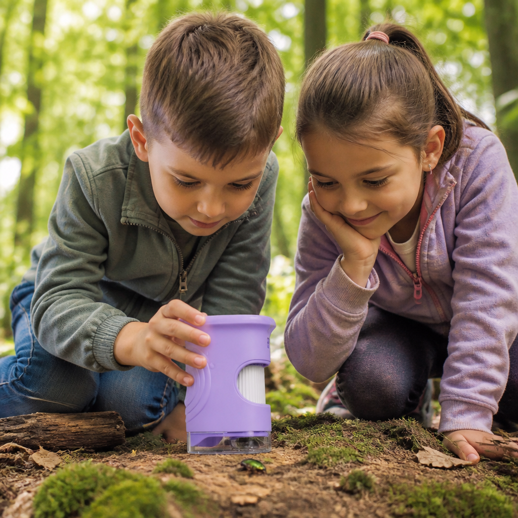 Microscopio e Telescopio Digitale 2-in-1 per Bambini con Fotocamera per Foto e Video