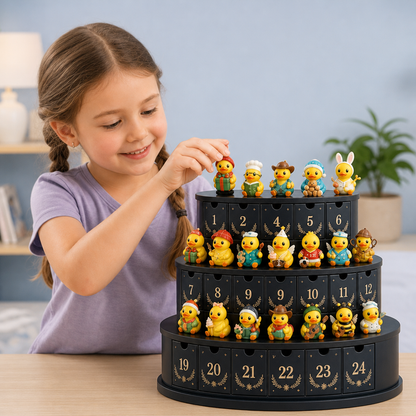 Calendario dell’Avvento di 24 Giorni con Anatre Magiche e Mini Figurine da Collezione