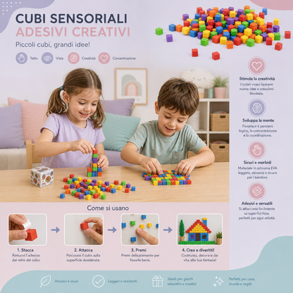 Cubi Sensoriali Adesivi Creativi