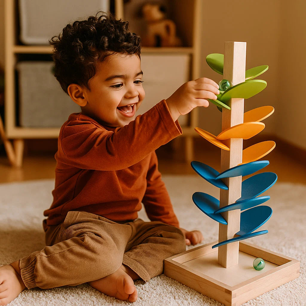 Albero di legno a forma di palla per bambini | Giocattolo musicale colorato per le abilità motorie e il divertimento nella fase iniziale dell' apprendimento