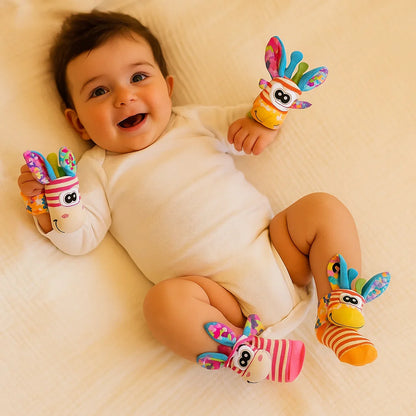 Set di sonagli da polso e calzini per bambini | Giocattoli sensoriali colorati per l' apprendimento precoce e lo sviluppo delle abilità motorie