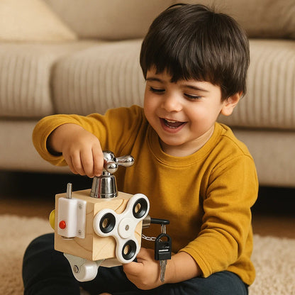 Cubo di legno per bambini piccoli | Giocattolo educativo per la motricità fine e l' apprendimento sensoriale precoce