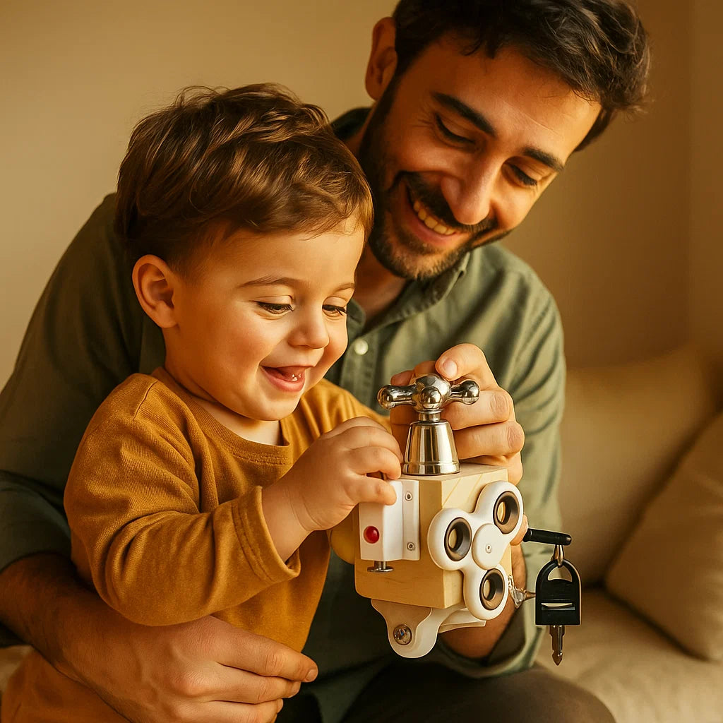 Cubo di legno per bambini piccoli | Giocattolo educativo per la motricità fine e l' apprendimento sensoriale precoce